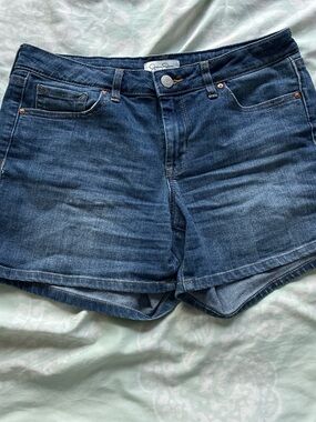 Jessica Simpson Blue Denim Mid-Rise Jean Shorts